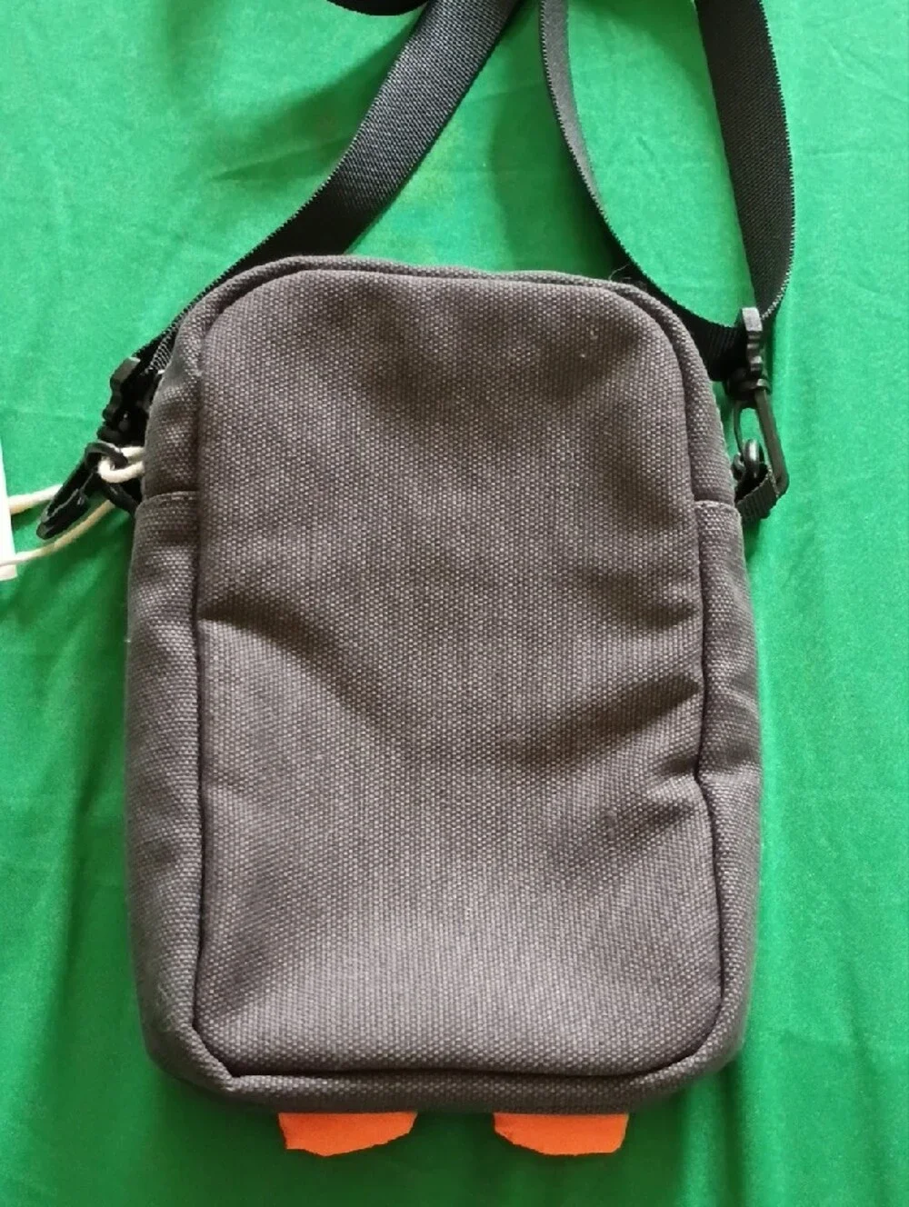 Kids Penguin Crossbody Bag - Gray with White & Orange Accents